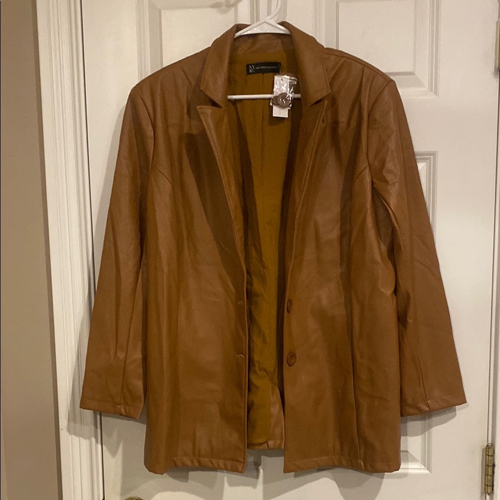 New York & Co. Blazer Leather-Like Jacket